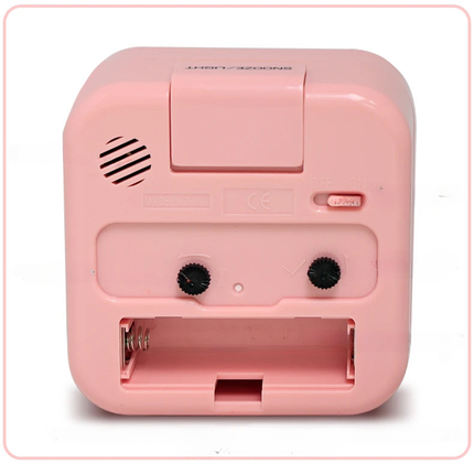 Roze analoge wekker voor meisjes