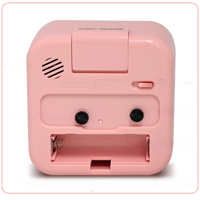 Roze analoge wekker voor meisjes