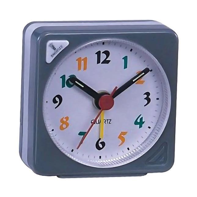 Kleine kleurrijke analoge reiswekker
