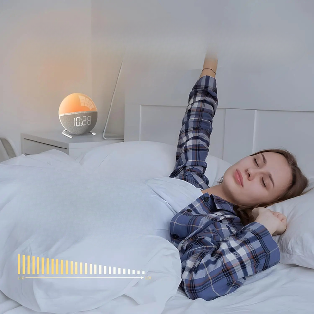 Wake-up light met zonsopgang simulatie