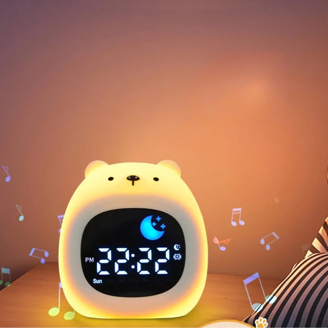 Slaaptrainer wekker met dag nacht indicator