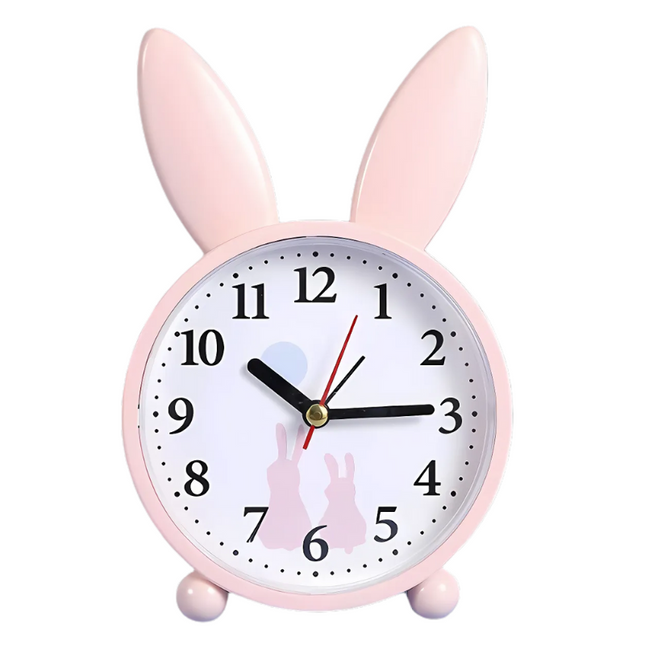 Analoge kinderwekker met lief konijntje