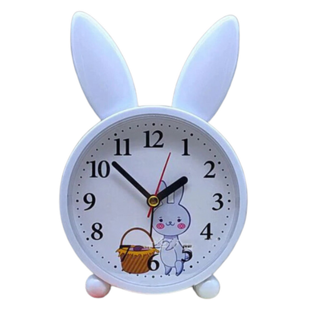 Analoge kinderwekker met lief konijntje