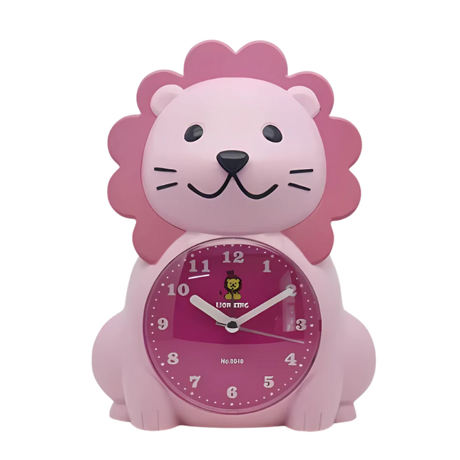 Analoge kinderwekker in de vorm van leeuw
