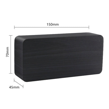 Donker houten wekker met LED display