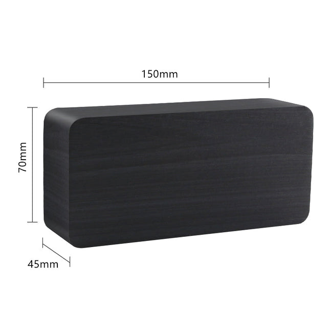Donker houten wekker met LED display