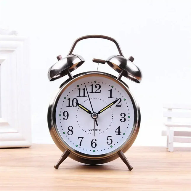 Kleine vintage wekker met dubbele bel