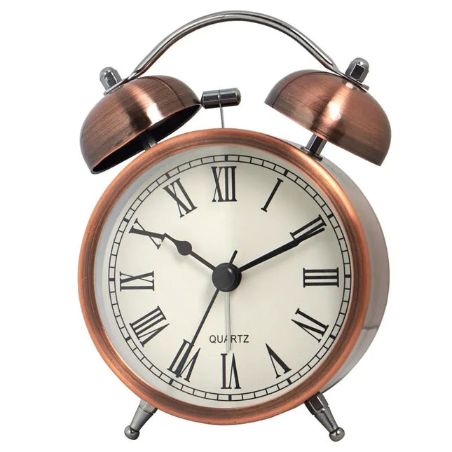 Vintage design wekker met dubbele bel