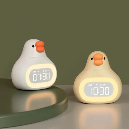 Kinderwekker eend met nachtlampje functie