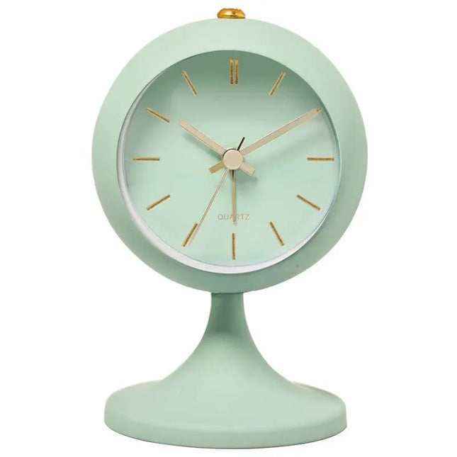 Witte vintage wekker op voet