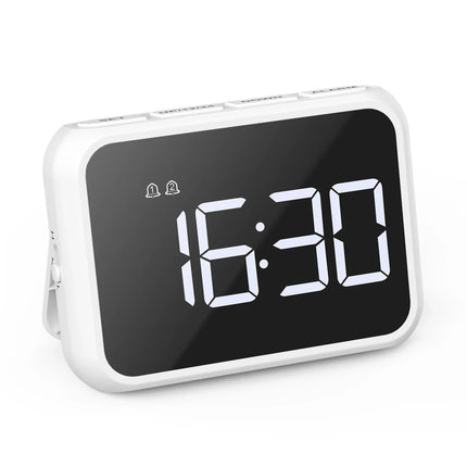 Compacte digitale wekker met dubbel alarm