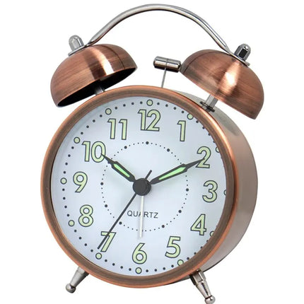 Vintage design wekker met dubbele bel