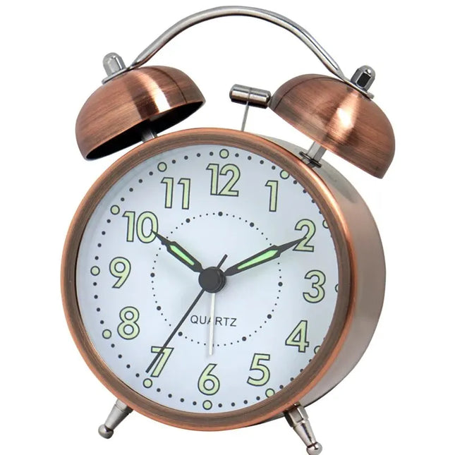 Vintage design wekker met dubbele bel