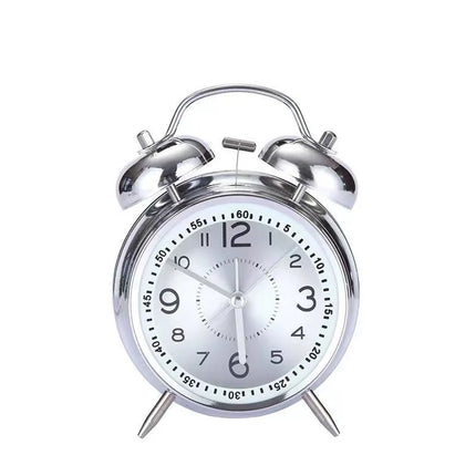 Metalen vintage wekker met dubbele bel