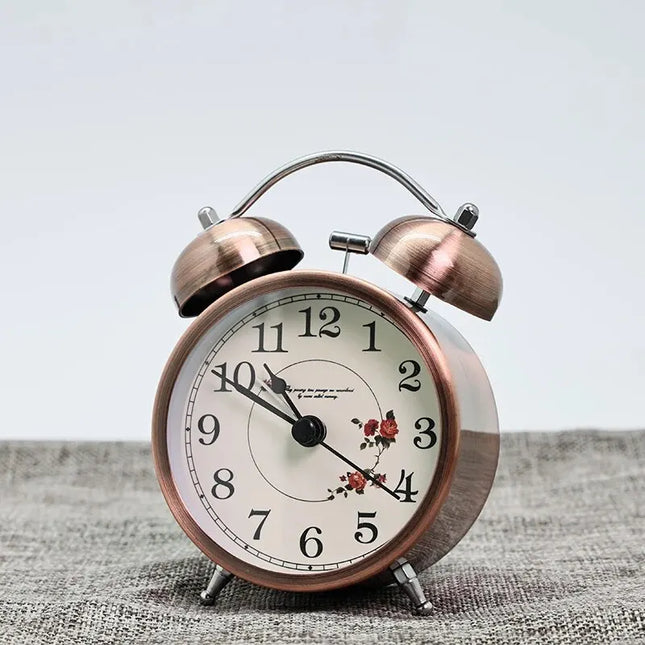 Vintage design wekker met dubbele bel