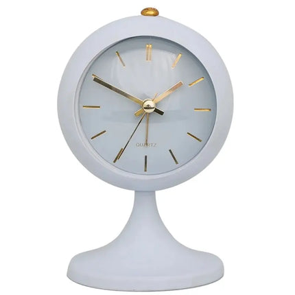 Witte vintage wekker op voet