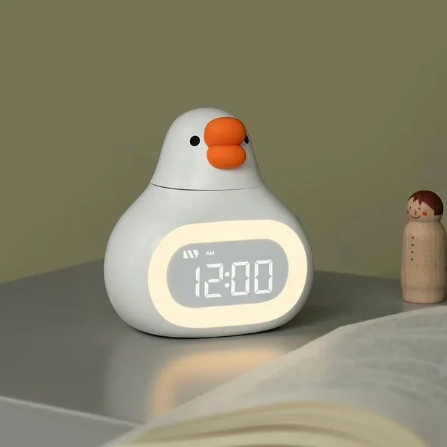 Kinderwekker eend met nachtlampje functie