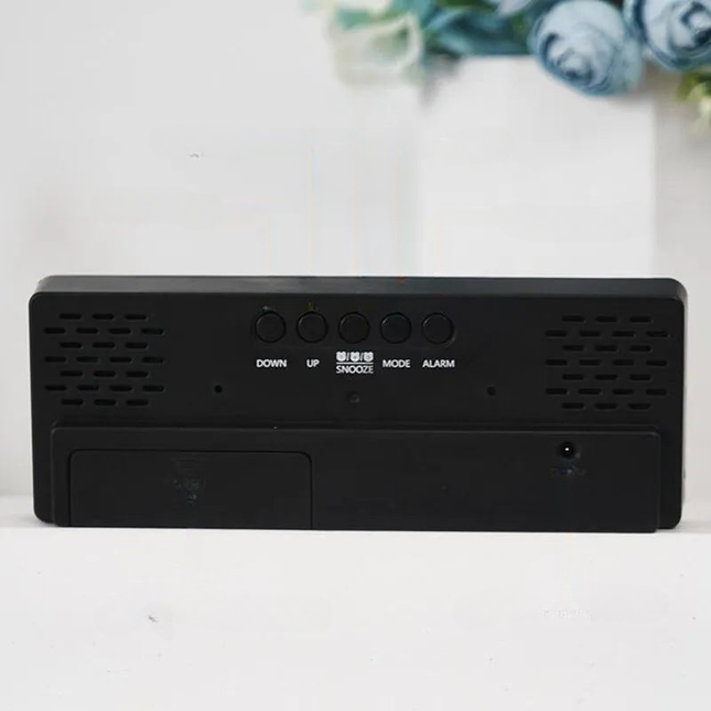 Rechthoekige digitale wekker met USB poort