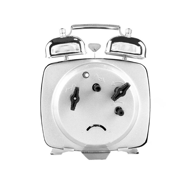 Vierkante mechanische wekker vintage look