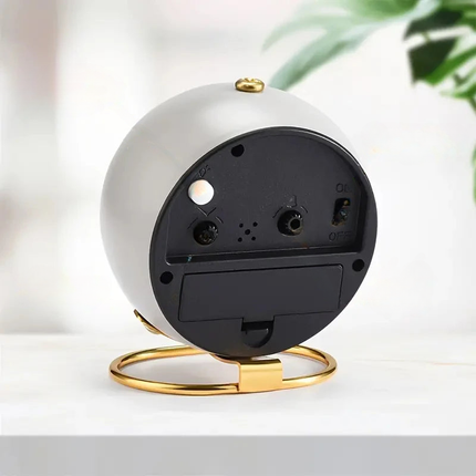 Ronde analoge design wekker op voet