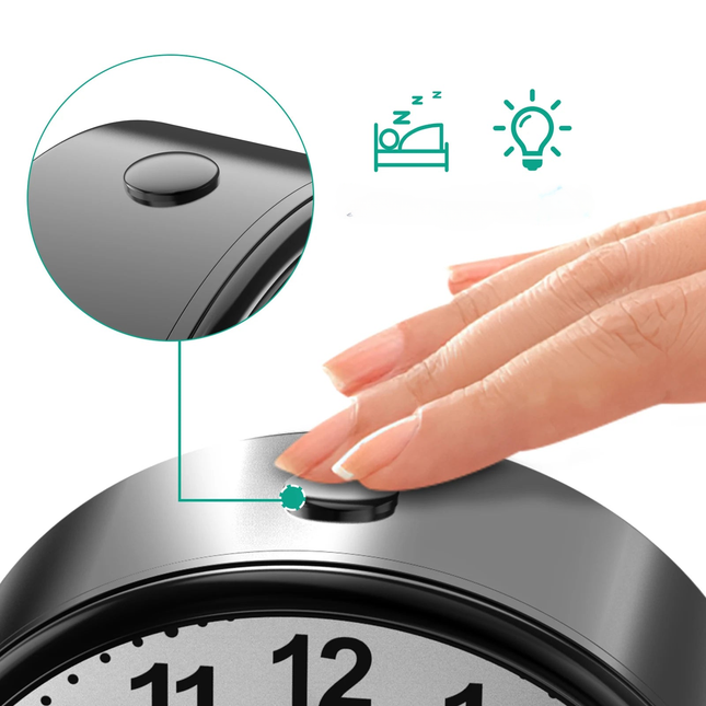 Kleine analoge wekker op batterijen