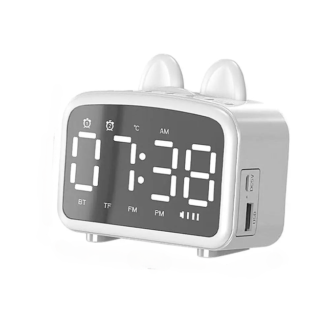 Slimme digitale wekker met konijnenoren
