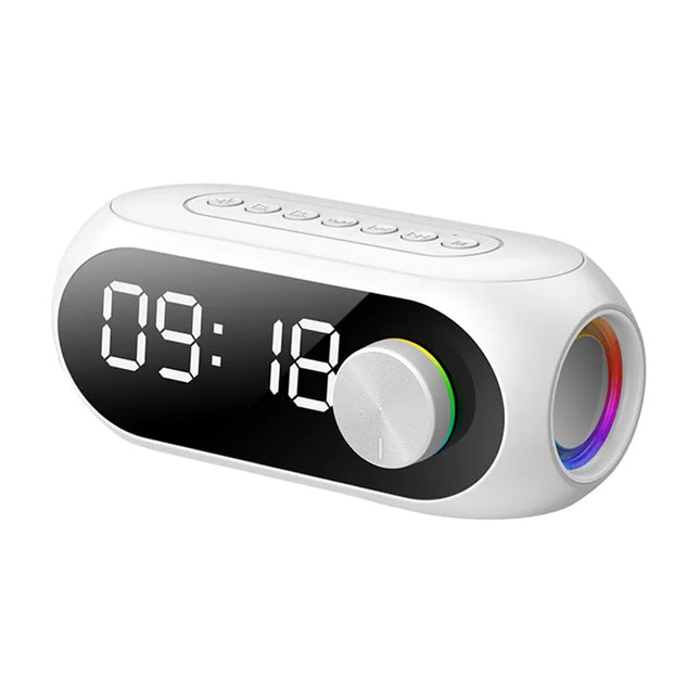 Witte wekkerradio met Bluetooth luidspreker