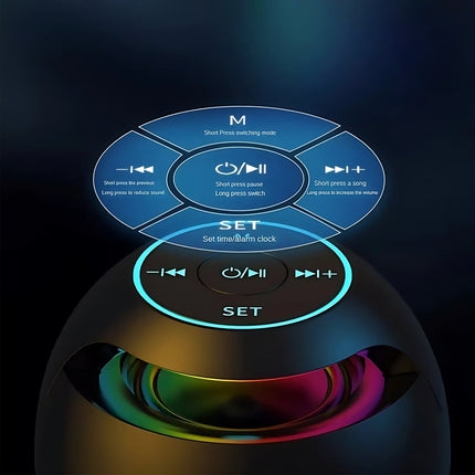 Wekkerradio met RGB licht en speaker