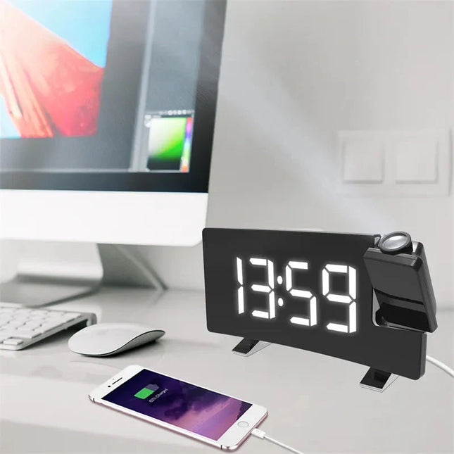 Coole wekkerradio met projector voor tieners