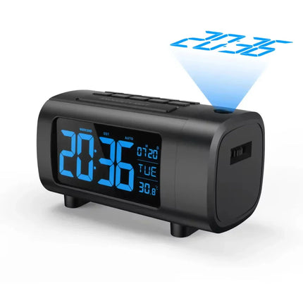 Wekkerradio met projector voor het plafond
