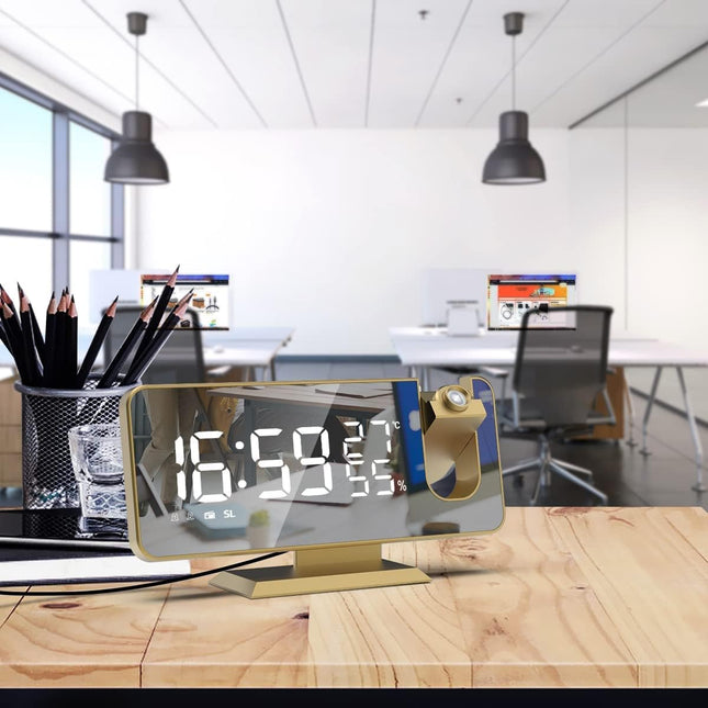 Moderne wekkerradio met tijdprojectie