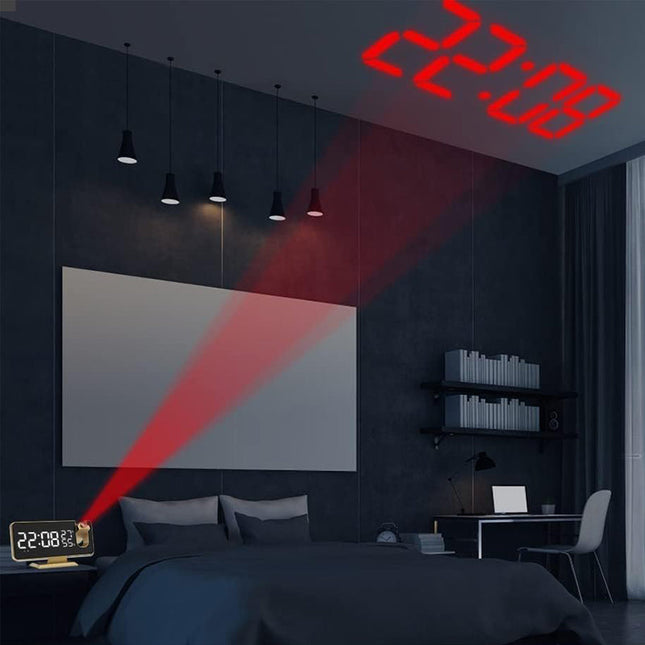 Moderne wekkerradio met tijdprojectie