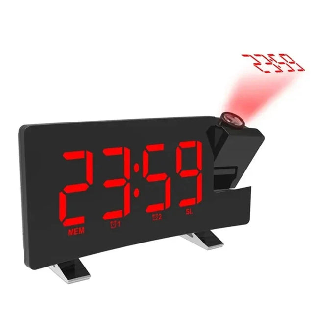 Projectiewekker met rode LED cijfers
