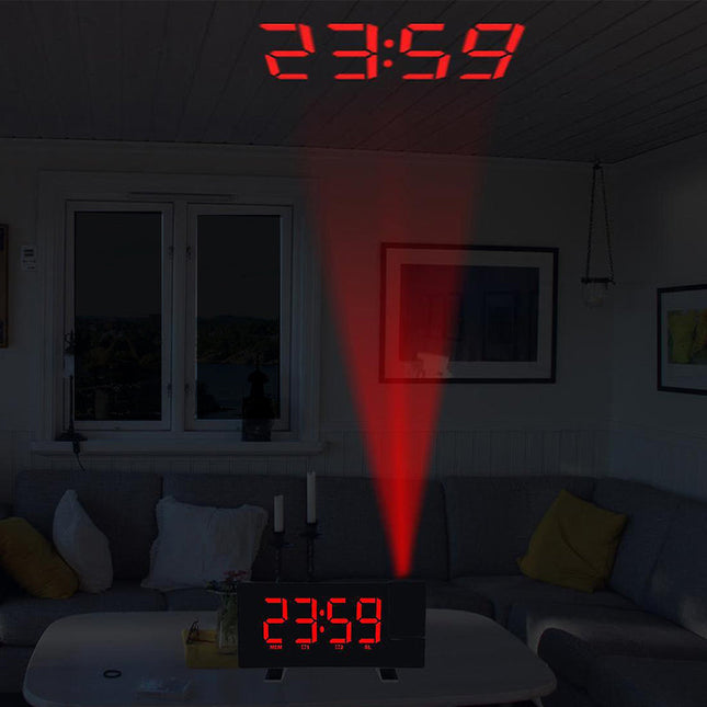 Projectiewekker met rode LED cijfers