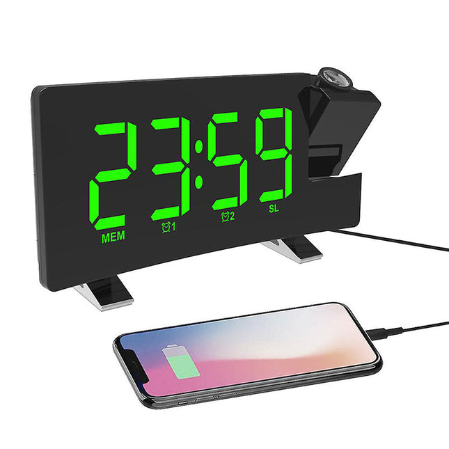 Digitale projectiewekker met USB-oplader