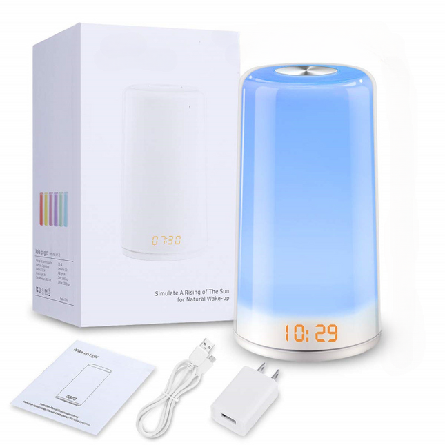 Nachtlamp wekker met warm licht