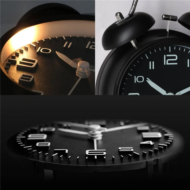 Analoge wekker met dubbele bel