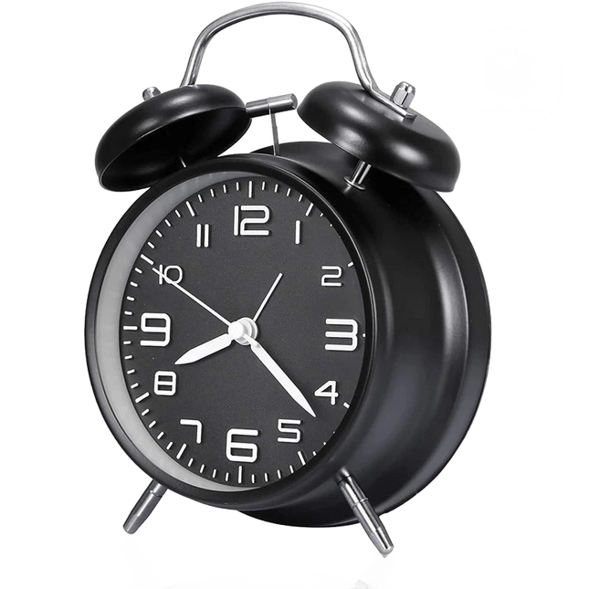 Analoge wekker met dubbele bel