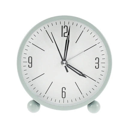 Minimalistische ronde analoge wekker