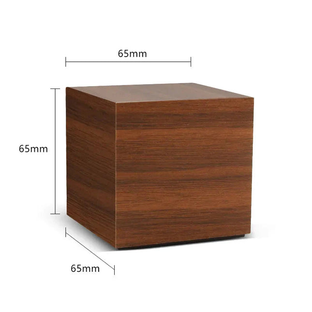 Houten digitale kubus wekker