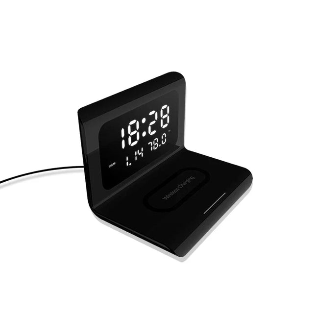 Draadloze oplader met digitale wekker