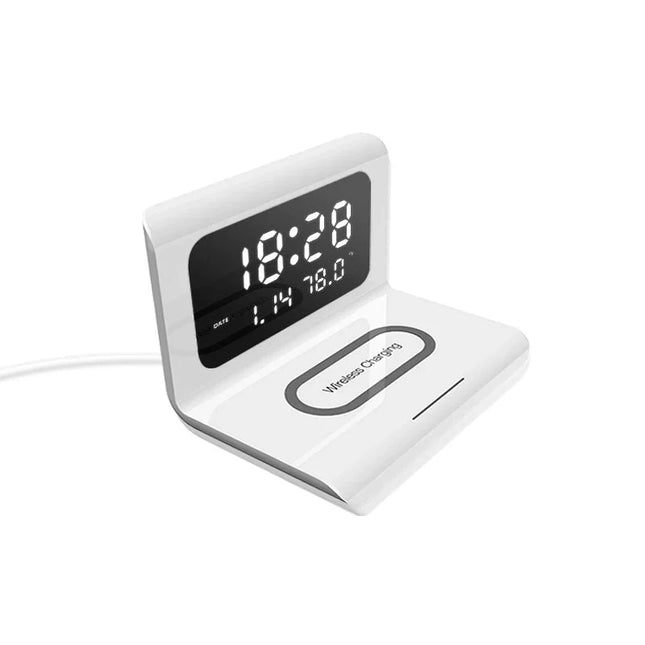 Draadloze oplader met digitale wekker