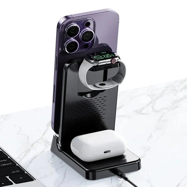 Wekker met draadloze oplader voor smartphone