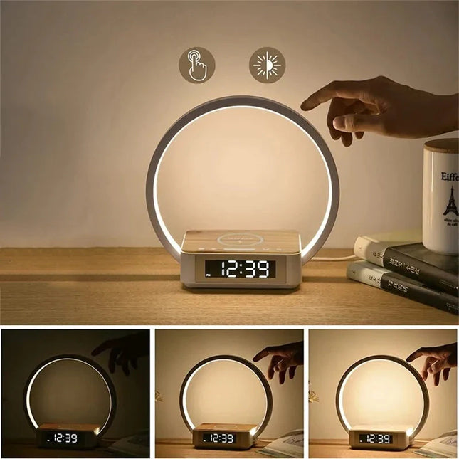 Design wekker met lamp en inductielader
