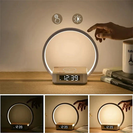 Design wekker met lamp en inductielader