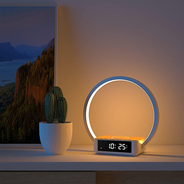 Design wekker met lamp en inductielader