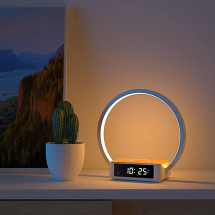 Design wekker met lamp en inductielader