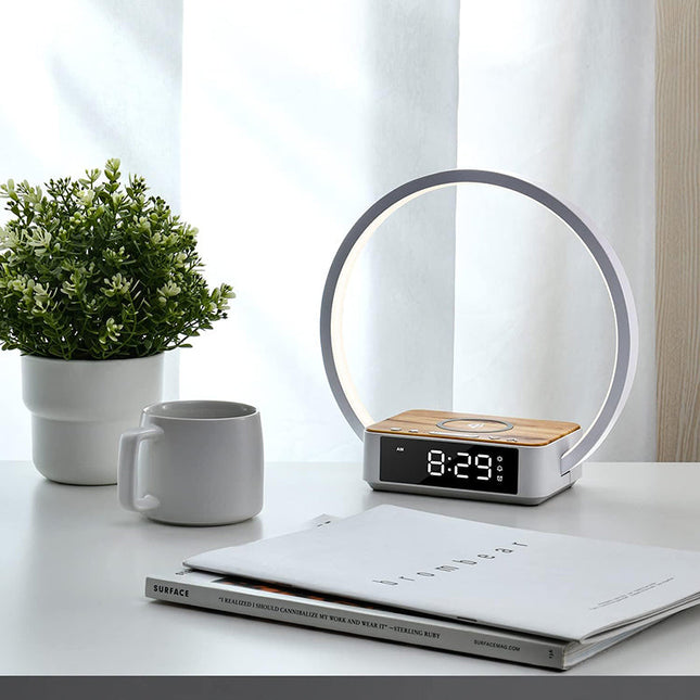 Design wekker met lamp en inductielader