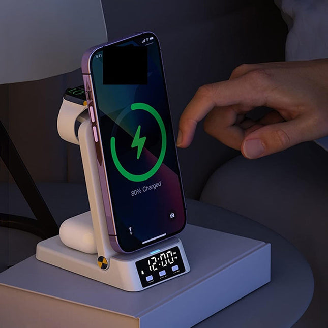 Opvouwbare inductielader met wekkerfunctie