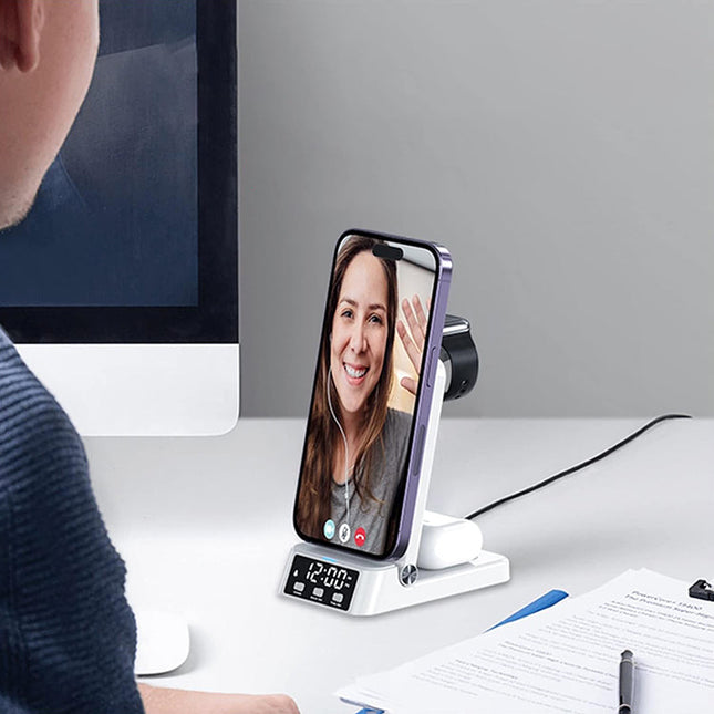 Opvouwbare inductielader met wekkerfunctie